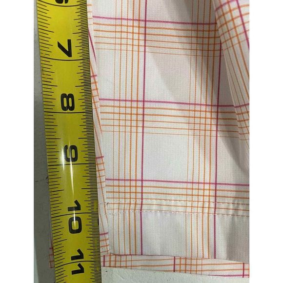 Puma Mens Golf Shorts Flat Front‎ Pockets Lightweight White plaid 32 - Picture 3 of 7